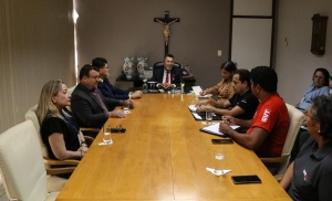 Presidente do Poder Judiciário recebe diretoria do Sindijus pela segunda vez esta semana