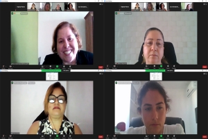 Coordenadoria da Mulher reúne-se com Juíza e equipe do JVDFM e Defensoria para discutir demandas