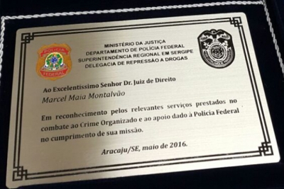 Polícia Federal homenageia Juiz Marcel Maia Montalvão e Alese aprova Moção de Louvor