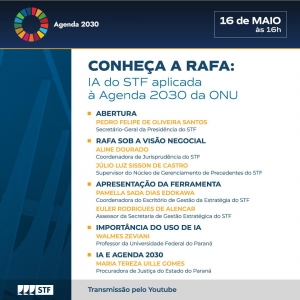 STF realiza evento para divulgar ferramenta tecnológica RAFA 2030