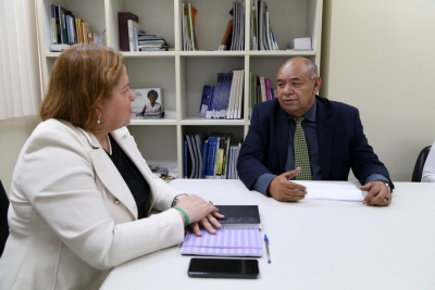 Juíza Coordenadora recebe visita do Vereador para tratar da Casa da Mulher Brasileira e outros temas