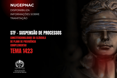 Tema 1.423: Nugepnac comunica suspensão de processos judiciais
