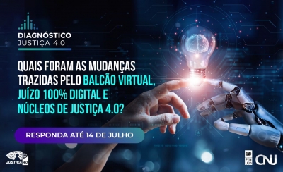 Pesquisa sobre políticas tecnológicas do Programa Justiça 4.0 aberta até 14/07