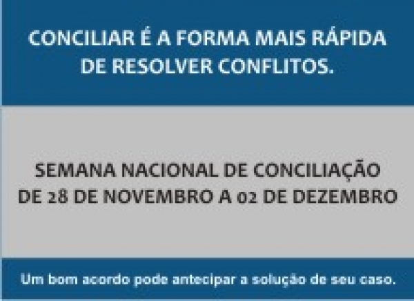 Número de audiências marcadas para a Semana de Concilicação aumenta 5,91%