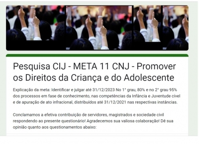Pesquisa: contribua para promoção dos direitos da criança e do adolescente