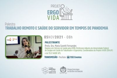 Palestra sobre trabalho remoto e saúde do servidor será ministrada por fisioterapeuta