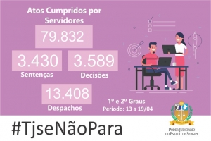 Produtividade: TJSE somou mais de 20 mil sentenças no primeiro mês do isolamento social