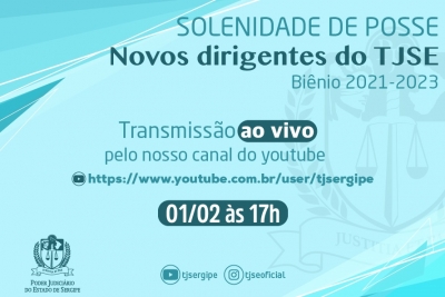 Posse da nova Mesa Diretora do TJSE acontecerá nesta segunda-feira
