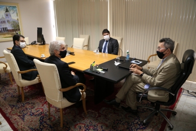 Presidente do TJSE recebe visitas do Procurador-Geral de Justiça e de Conselheira do TCE