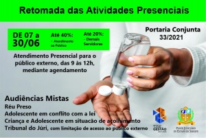 TJSE inicia retorno das atividades presenciais de forma gradual no dia 07/06