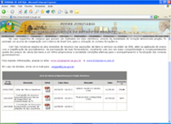 Resultado dos pregões eletrônicos ganham mais visibilidade
