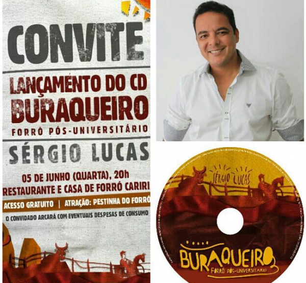 Juiz Sérgio Lucas lançará CD Buraqueiro nesta quarta, 05/06
