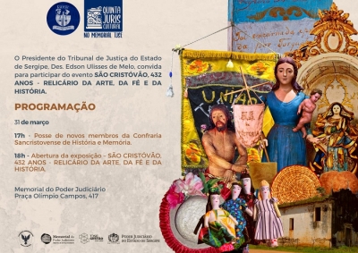 Quinta Juriscultural terá exposição sobre os 432 anos de São Cristóvão