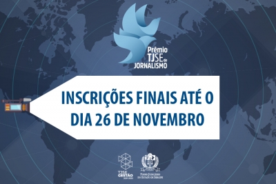 Inscrições para o Prêmio TJSE de Jornalismo prorrogadas até o dia 26/11