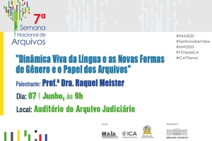 Arquivo Judiciário promoverá evento durante a 7ª Semana Nacional de Arquivos